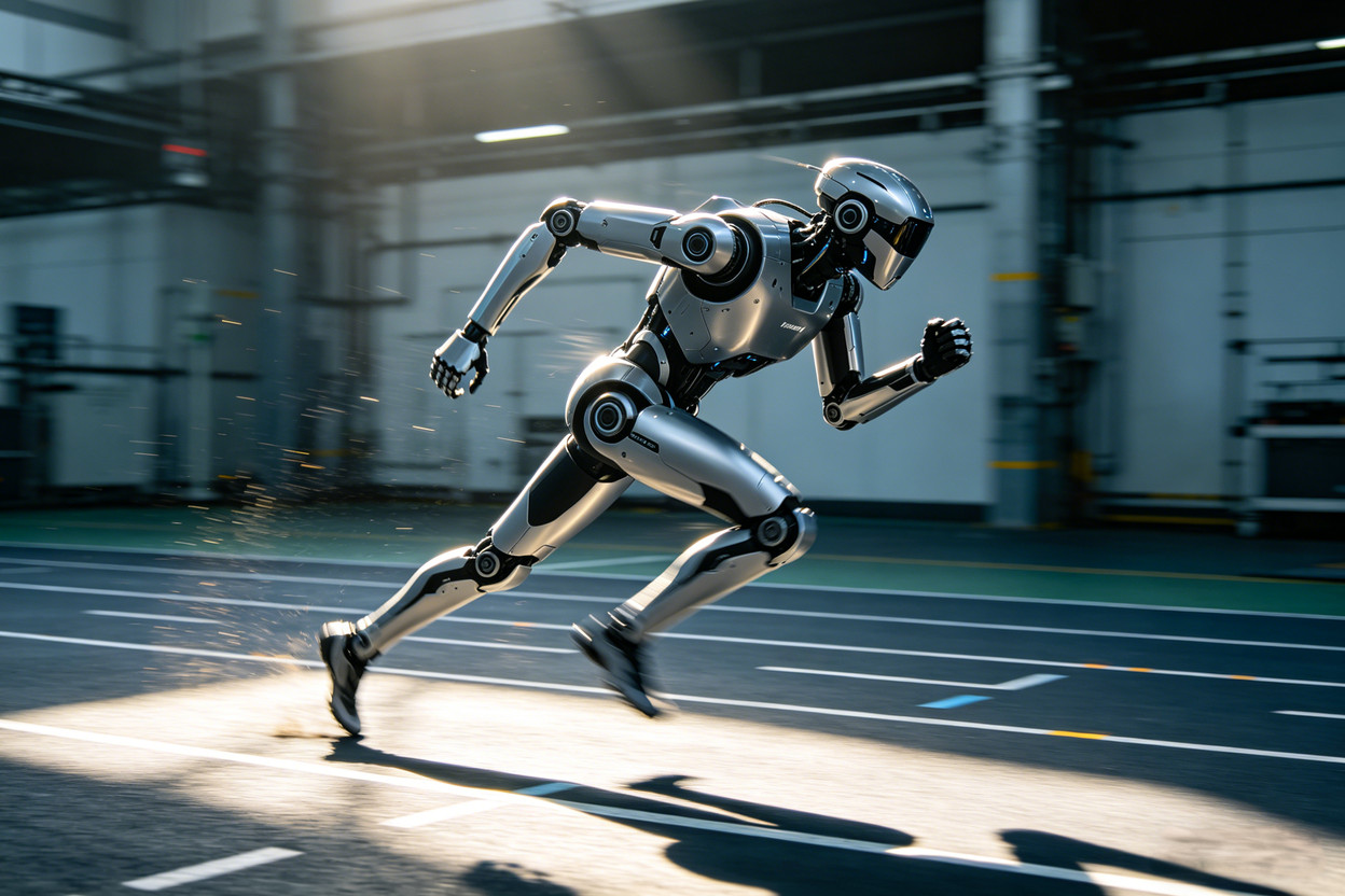 宇树科技 H1 人形机器人跑出 10m/s 刷新奔跑速度世界纪录