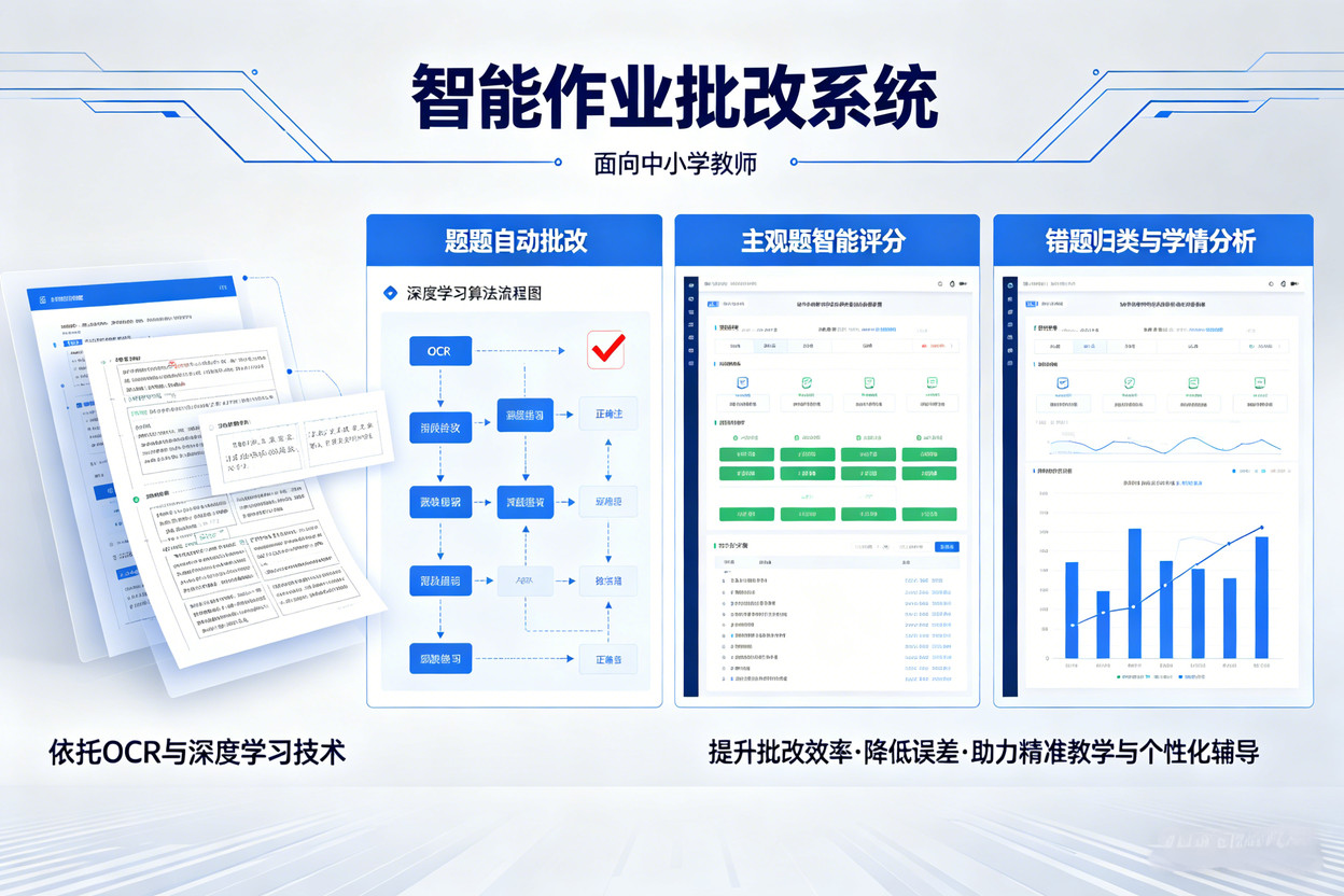 智能作业批改系统：AI 赋能中小学全学科作业批改工具